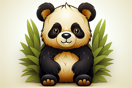 卡通的熊猫设计背景图片