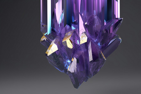 精致的紫色水晶图片