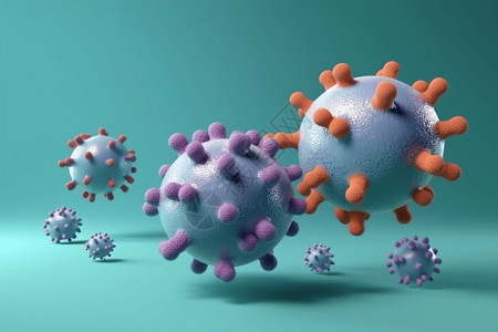 科学日3d病毒背景图片
