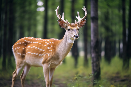 野生的动物母鹿背景图片