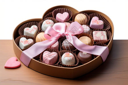 盒子里的甜品巧克力图片