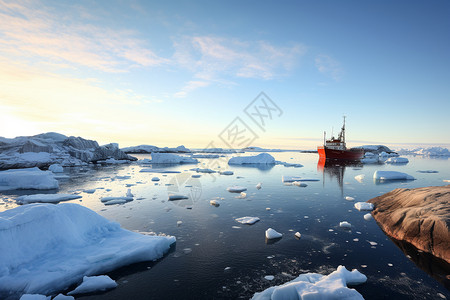 冰川湖泊的风景图片