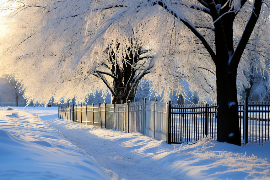 冬天的雪景图片