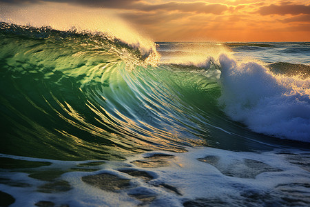 彩色水波美丽的彩色浪花背景