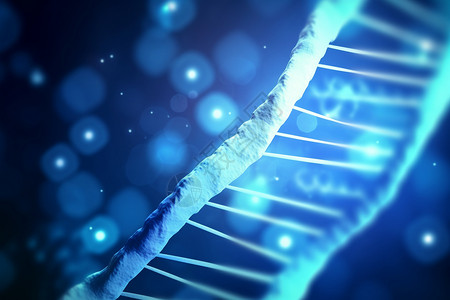 蓝色的DNA基因系列背景图片