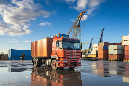 国际商品运输业务高清图片
