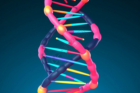 彩色的DNA结构图高清图片
