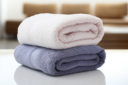 柔软毛巾家庭洗浴高清图片