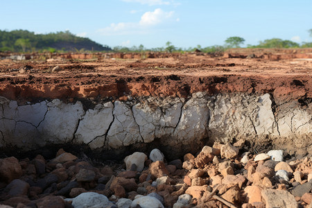 岩石地土壤地质断层背景