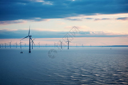 新能源海上大风车图片