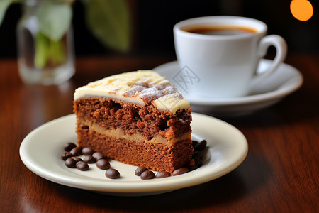 蛋糕和咖啡背景图片