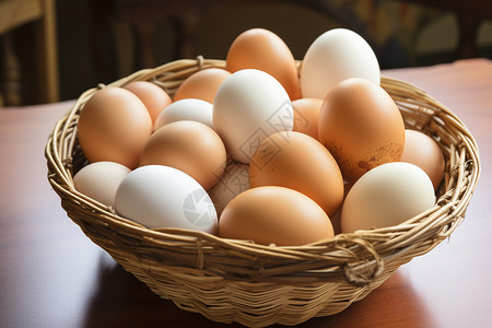 两种颜色的鸡蛋高清图片