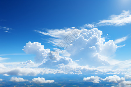 全球气候大气层上空的云层背景