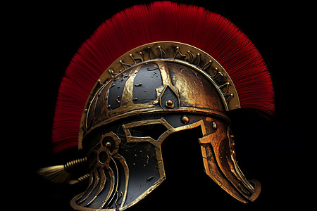古老的盔甲罗马盾牌高清图片