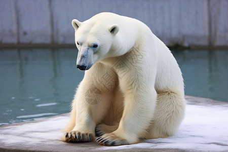 生气的北极熊图片