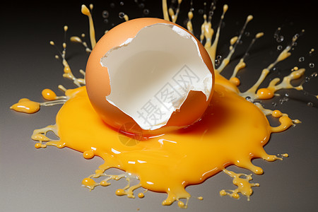 打碎的鸡蛋打碎飞溅的鸡蛋背景