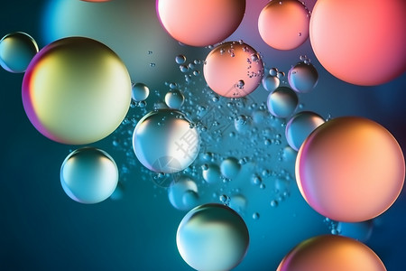 立体抽象的气泡背景图片