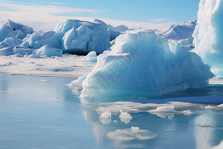 冰川融化北极气候学高清图片
