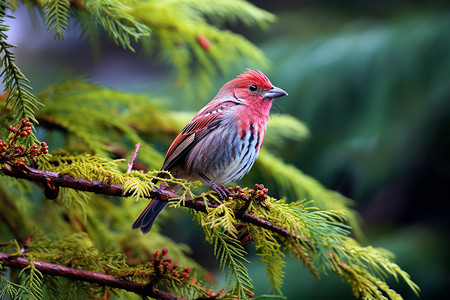站在树梢上的美丽小鸟图片