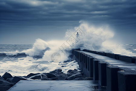 汹涌的海浪背景图片