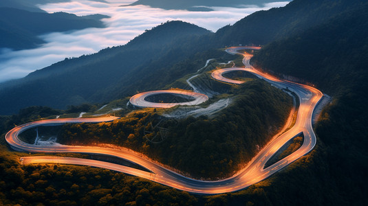 盘山公路背景图片