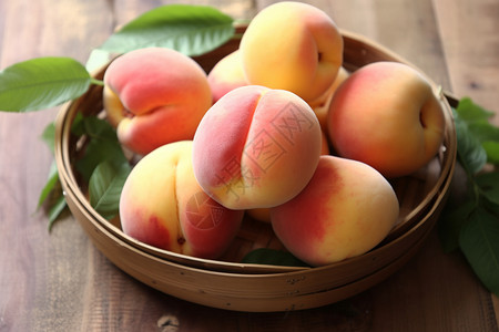 健康新鲜的桃子图片