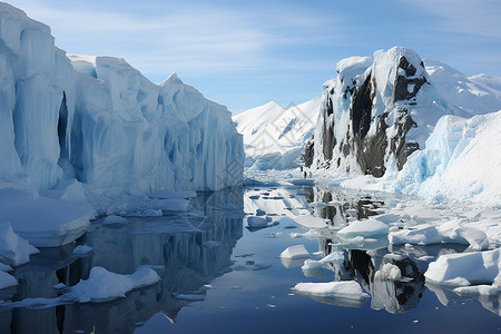 自然形成的冰山图片