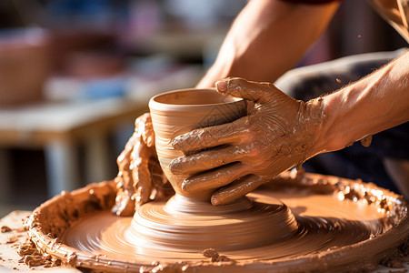 手工陶艺制作高清图片
