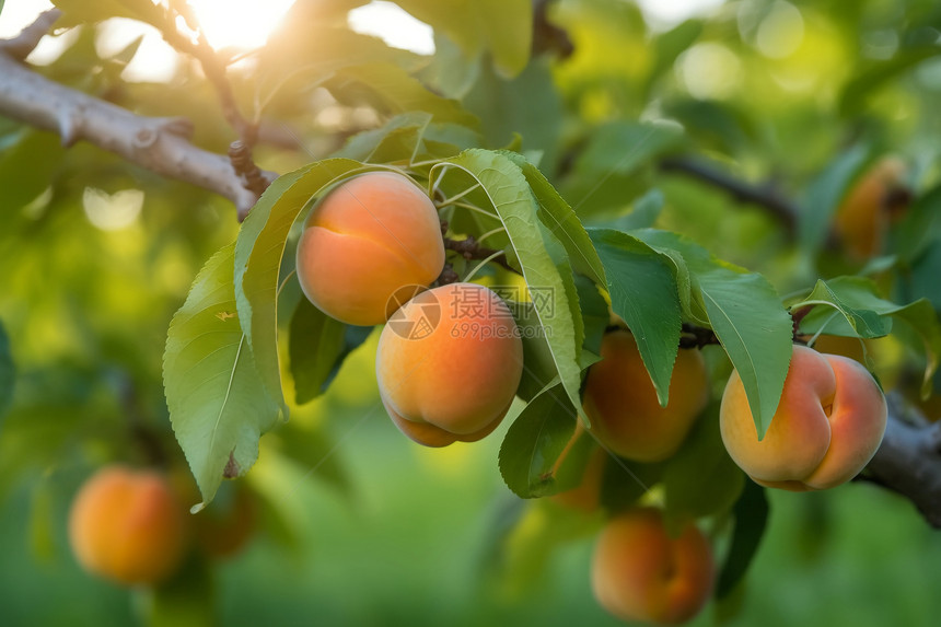 果园中的杏树图片