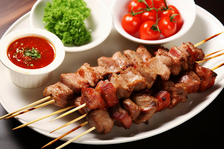 美味的肉串食物图片