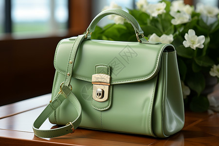 绿色的手提包背景图片