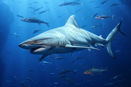 危险的鲨鱼水下危险高清图片