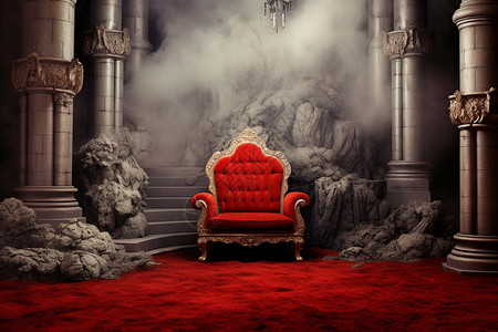 古典的红色座椅图片