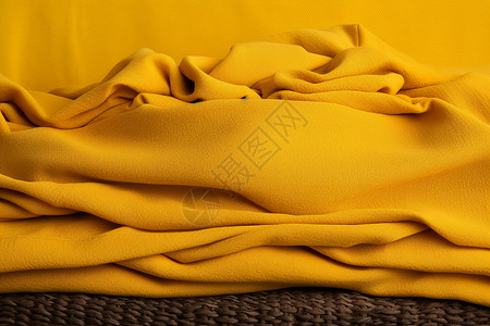 黄色的纺织材料图片