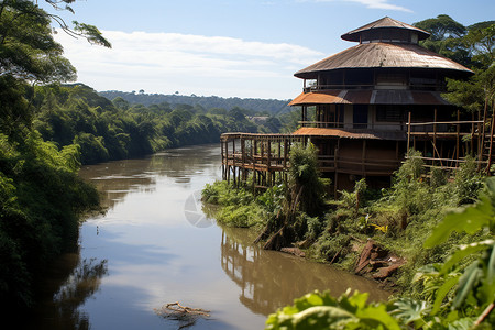 亚马逊州巴西亚马逊的原始部落背景