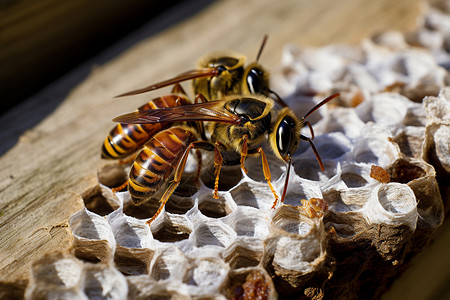 蜜蜂的蜂巢图片