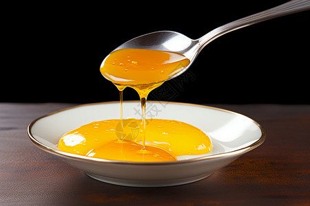 传统特色美食的蜂蜜流心蛋图片