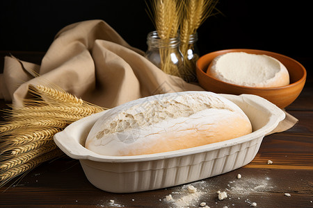 营养美味的小麦面包图片