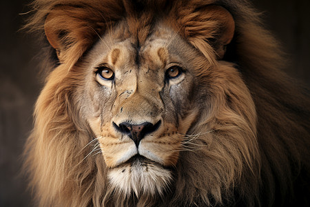 危险的野生雄狮背景图片