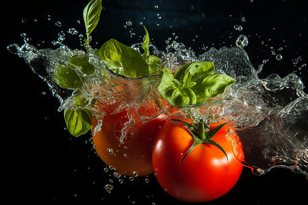 新鲜健康的西红柿图片