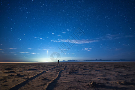 野外壮观的星空景观背景图片