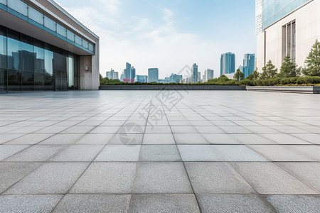 天台城市现代城市建筑的水泥地砖背景