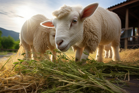 农业养殖的羊群图片
