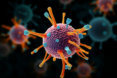 抽象医学病毒细胞概念图背景图片