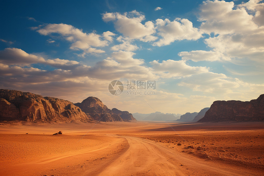 夏季沙漠的壮观景象图片