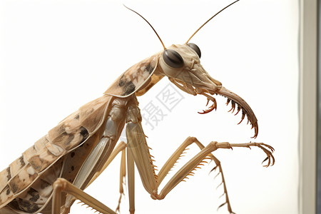 无脊椎动物爪子带刺的螳螂插画