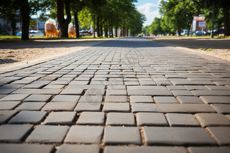 街道的砖石路背景图片