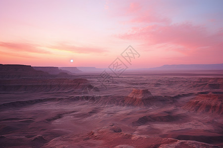 沙漠黄昏魔鬼城市高清图片
