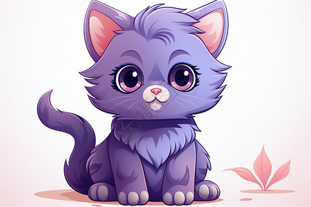 紫色线性猫背景图片