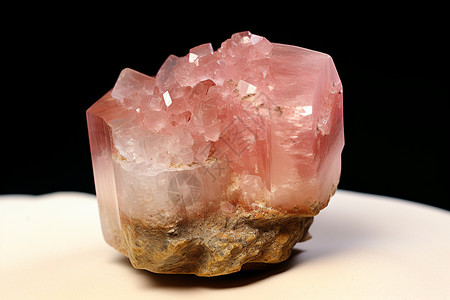 粉红色水晶抛光绿柱石高清图片